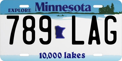 MN license plate 789LAG