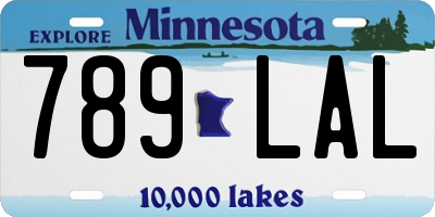 MN license plate 789LAL