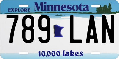 MN license plate 789LAN