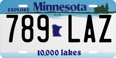 MN license plate 789LAZ