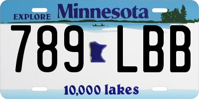 MN license plate 789LBB