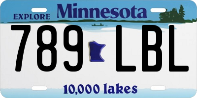MN license plate 789LBL
