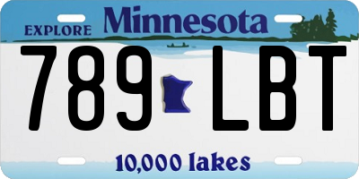 MN license plate 789LBT