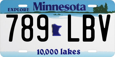 MN license plate 789LBV