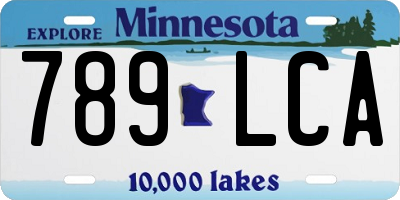 MN license plate 789LCA