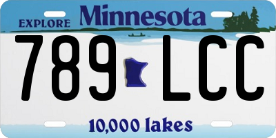 MN license plate 789LCC