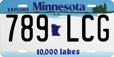 MN license plate 789LCG