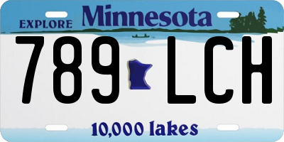 MN license plate 789LCH