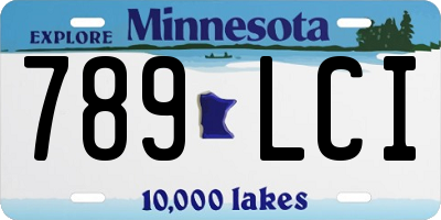MN license plate 789LCI