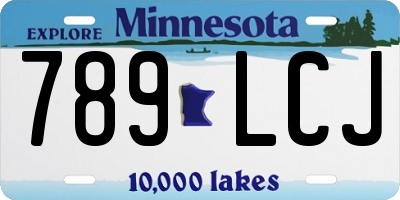 MN license plate 789LCJ