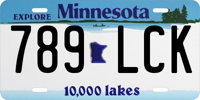 MN license plate 789LCK