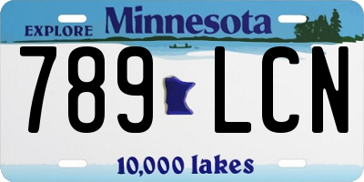 MN license plate 789LCN