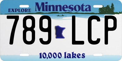 MN license plate 789LCP