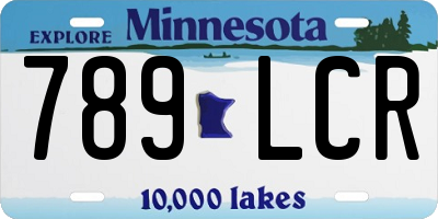 MN license plate 789LCR