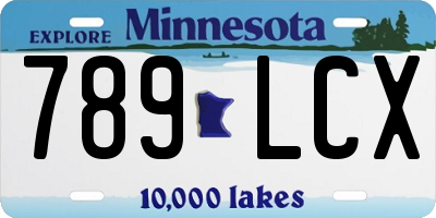 MN license plate 789LCX