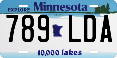 MN license plate 789LDA