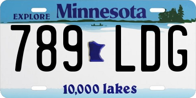 MN license plate 789LDG