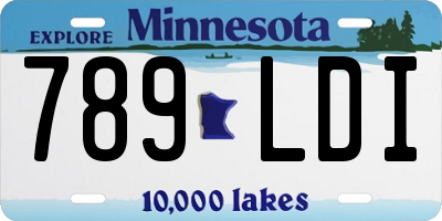 MN license plate 789LDI