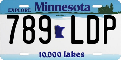 MN license plate 789LDP