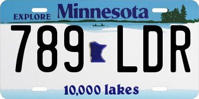 MN license plate 789LDR