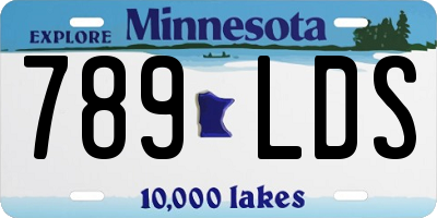 MN license plate 789LDS