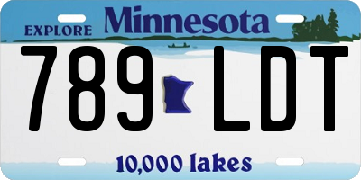 MN license plate 789LDT