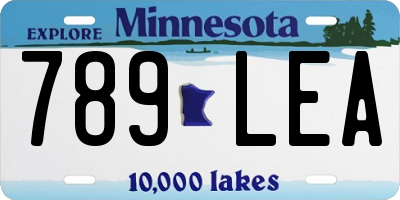 MN license plate 789LEA