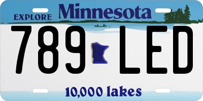 MN license plate 789LED