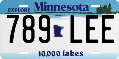 MN license plate 789LEE