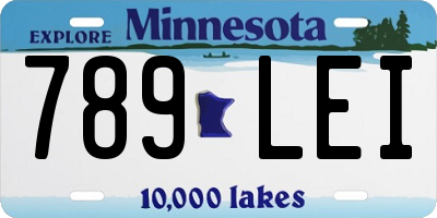 MN license plate 789LEI