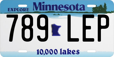 MN license plate 789LEP