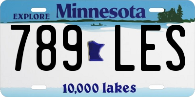 MN license plate 789LES