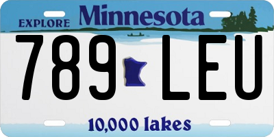 MN license plate 789LEU