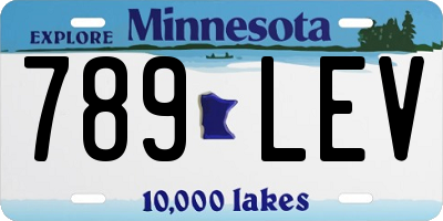 MN license plate 789LEV
