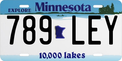 MN license plate 789LEY