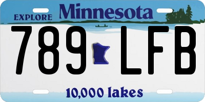MN license plate 789LFB