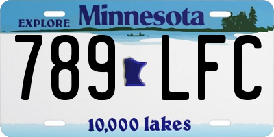 MN license plate 789LFC