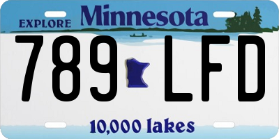 MN license plate 789LFD