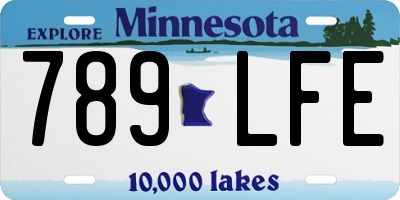MN license plate 789LFE