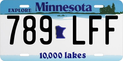 MN license plate 789LFF