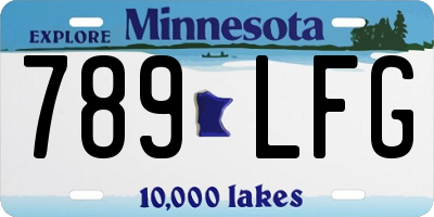 MN license plate 789LFG
