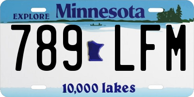 MN license plate 789LFM