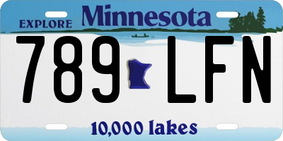 MN license plate 789LFN