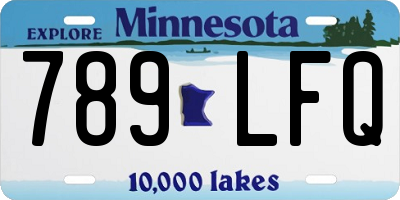 MN license plate 789LFQ