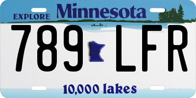 MN license plate 789LFR