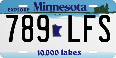 MN license plate 789LFS