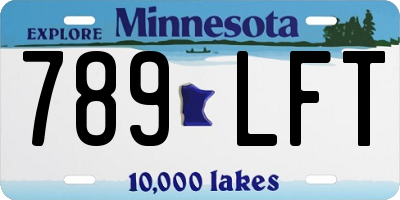 MN license plate 789LFT