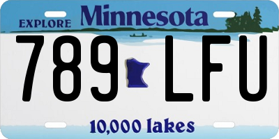 MN license plate 789LFU