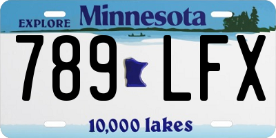 MN license plate 789LFX
