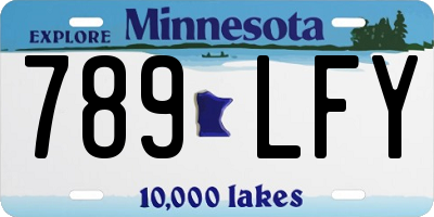 MN license plate 789LFY